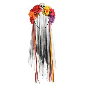 Day of the Dead Headband Rose Mexican Flower Costume Fabric Adult Women's